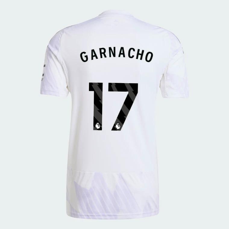 Manchester United 2025-26 Away GARNACHO 17 Match Jersey – White by Soccer Jersey