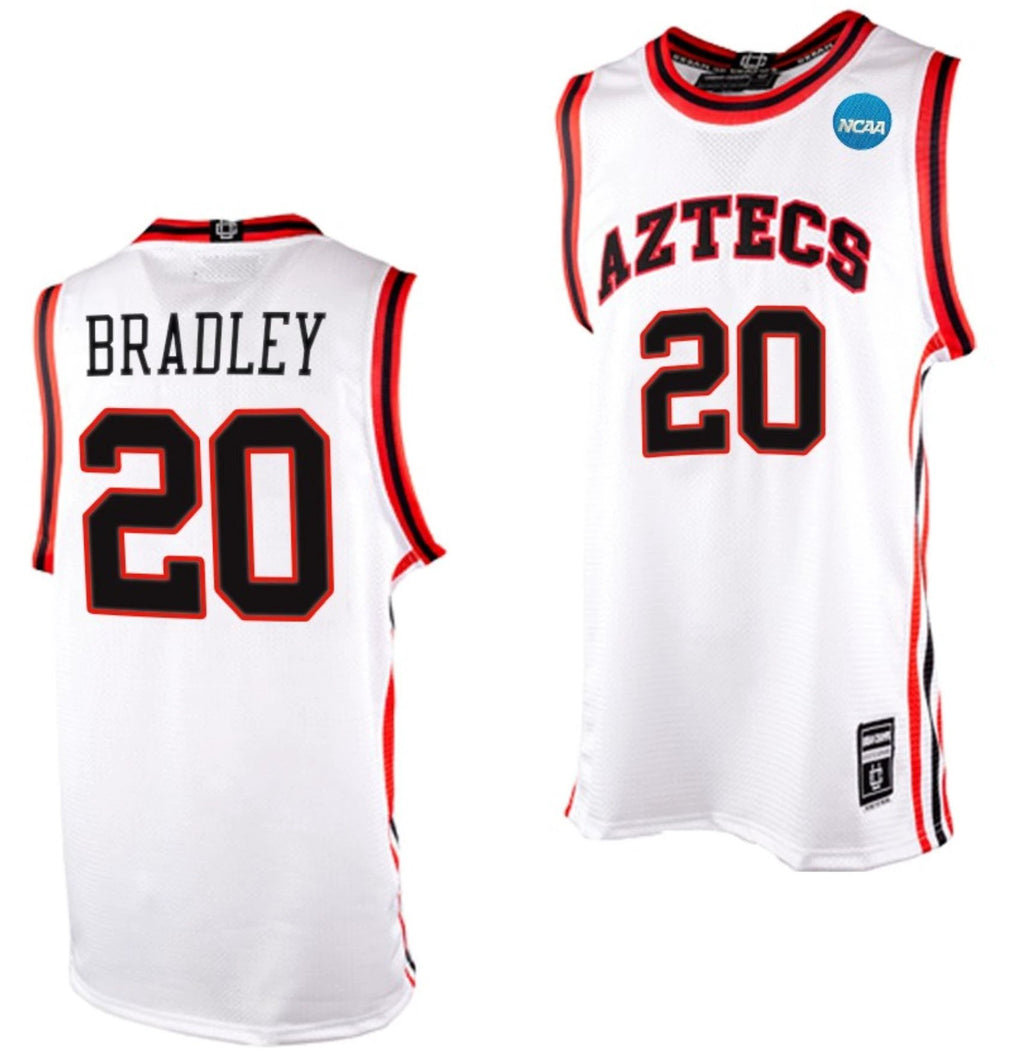 Matt Bradley Jersey San Diego State Aztecs College Basketball 2023 NCAA March Madness White #20 by My store basketball