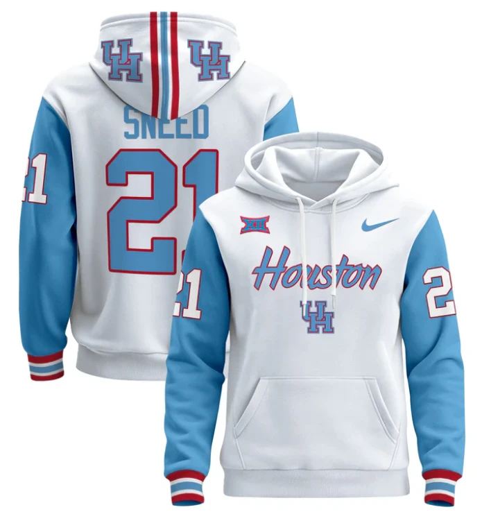 Stacy Sneed Hoodie #21 Houston Cougars 2024 Pullover Stitched by Hoodie Pullover
