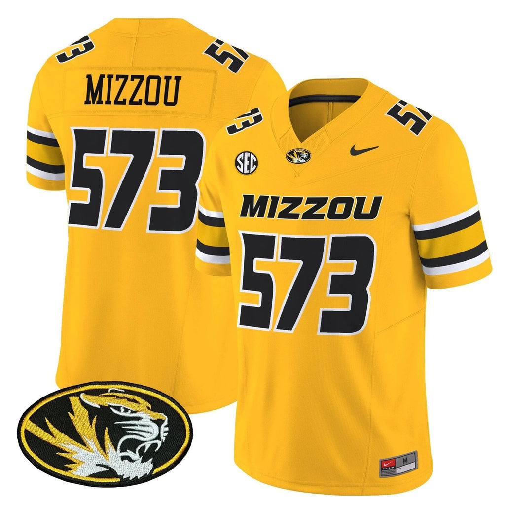 Mizzou Jersey #573 Missouri Tigers 2025 Vapor Limited Stitched Gold by My Store