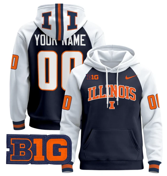 Custom Illinois Fighting Illini Hoodie 2024 Pullover by Hoodie Pullover