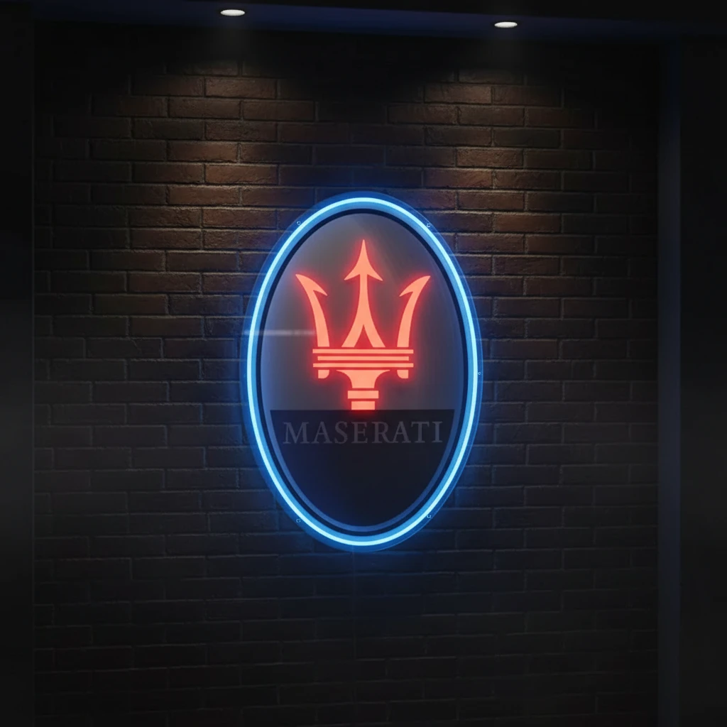 Man Cave Car Logo Led Neon Sign Garage Wall Decor by Neonchics