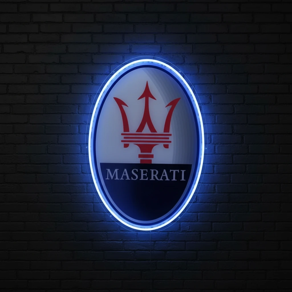 Man Cave Car Logo Led Neon Sign Garage Wall Decor by Neonchics