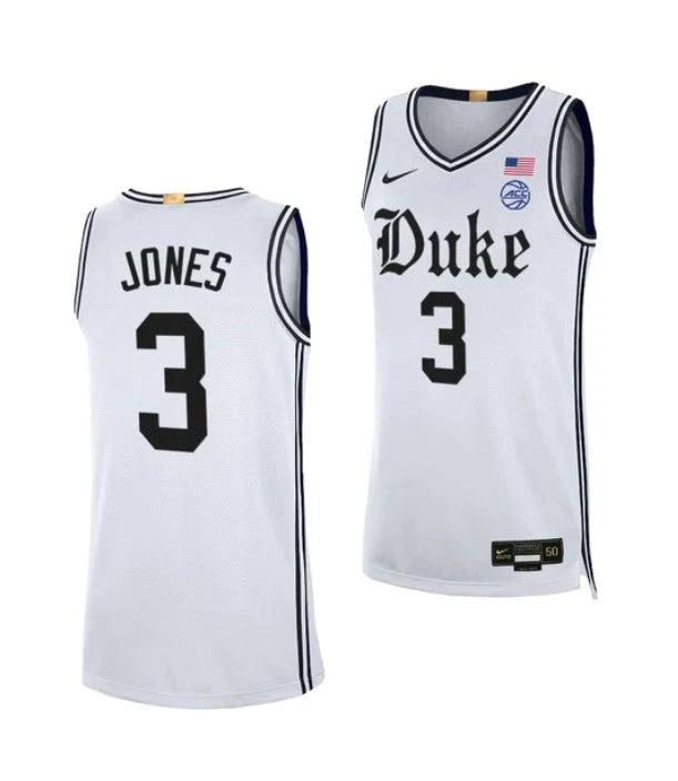 Men's #3 Jeremy Roach Jersey Duke Blue Devils College Basketball Jerseys White Cameron by My store basketball