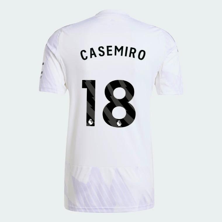 Manchester United 2025-26 Away CASEMIRO 18 Match Jersey – White by Soccer Jersey