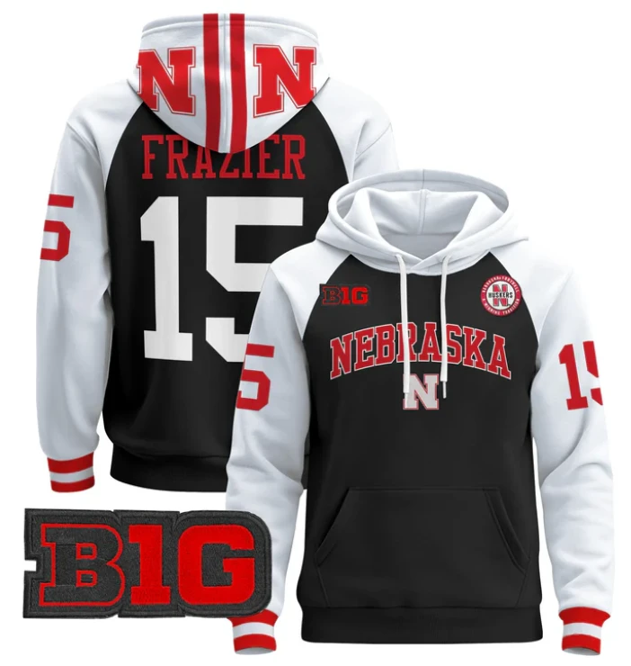 Men's Tommie Frazier Hoodie #15 Nebraska Cornhuskers 2024 Pullover by Hoodie Pullover