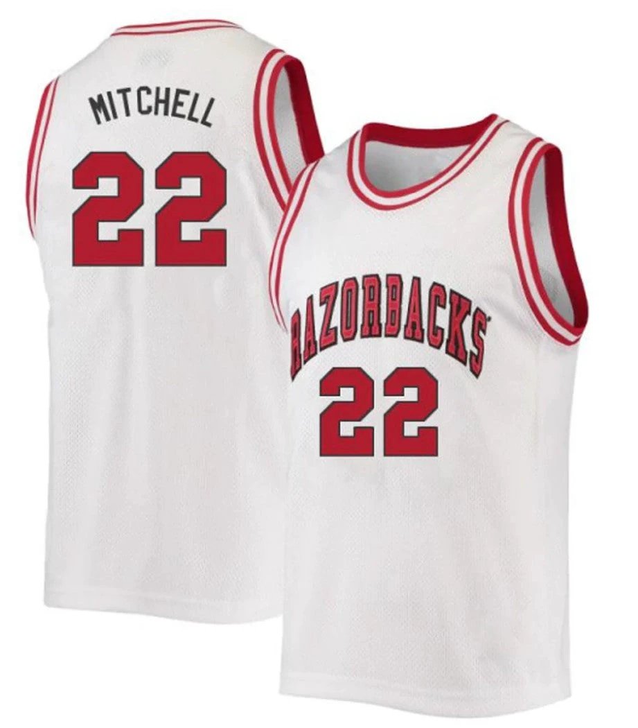 Makhel Mitchell Jersey Arkansas Razorbacks College Basketball 100 Season #22 by My store basketball