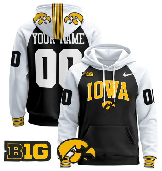 Custom Iowa Hawkeyes Hoodie 2024 Pullover V2 Stitched by Hoodie Pullover
