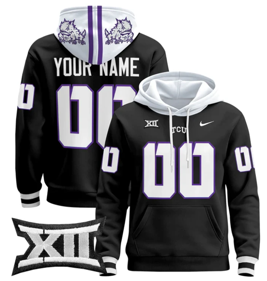 Custom TCU Horned Frogs Hoodie Name, Number 2024 Pullover by Hoodie Pullover