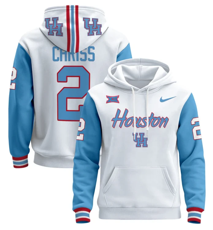 Zeon Chriss Hoodie #2 Houston Cougars 2024 Pullover Stitched by Hoodie Pullover