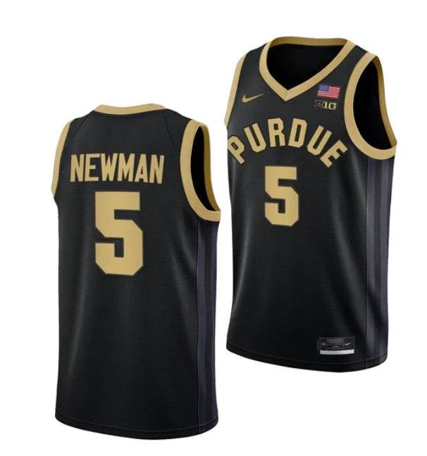 Men's #5 Brandon Newman Jersey Purdue Boilermakers College Basketball Jerseys Black by My store basketball