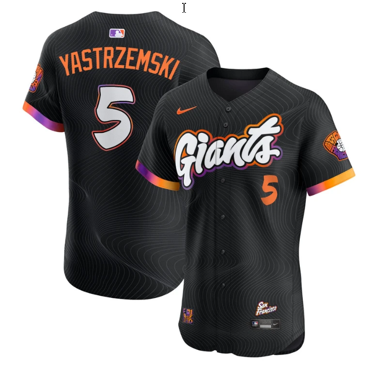Mike Yastrzemski Jersey #5 San Francisco Giants 2025 City Connect Vapor Premier Elite Stitched by My Store