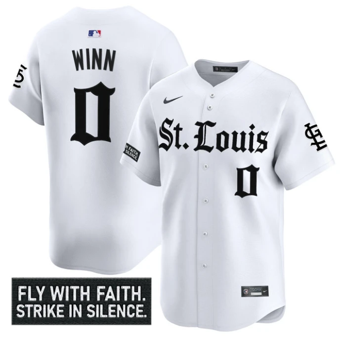 Masyn Winn Jersey #0 St. Louis Cardinals Gothic Legacy Edition Vapor Stitched White by My Store