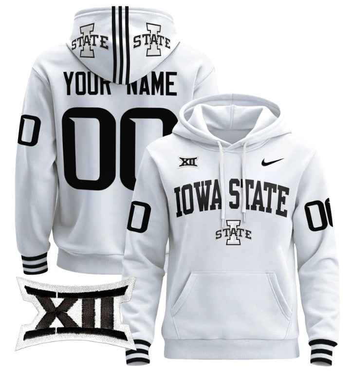 Men's Custom Iowa State Cyclones Pullover Hoodie 2024 V2 by Hoodie Pullover
