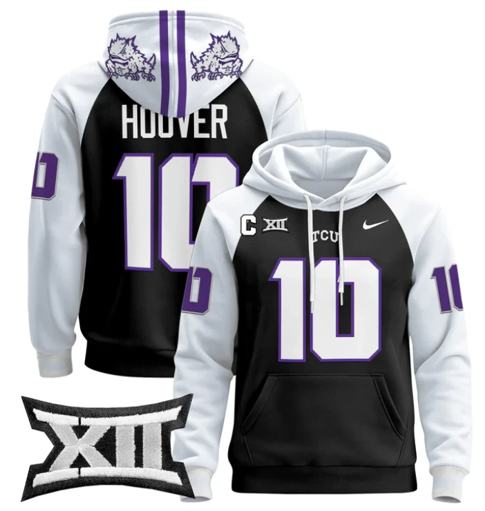 Josh Hoover Hoodie #10 TCU Horned Frogs 2024 Pullover by Hoodie Pullover