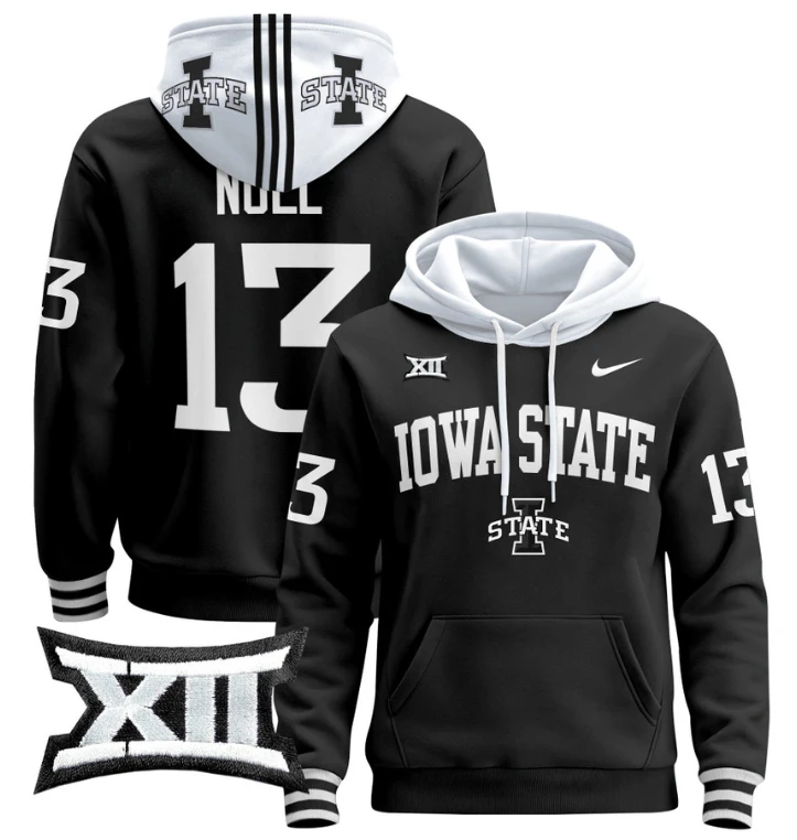 Men's Jaylin Noel Hoodie #13 Iowa State Cyclones 2024 Pullover V2 by Hoodie Pullover