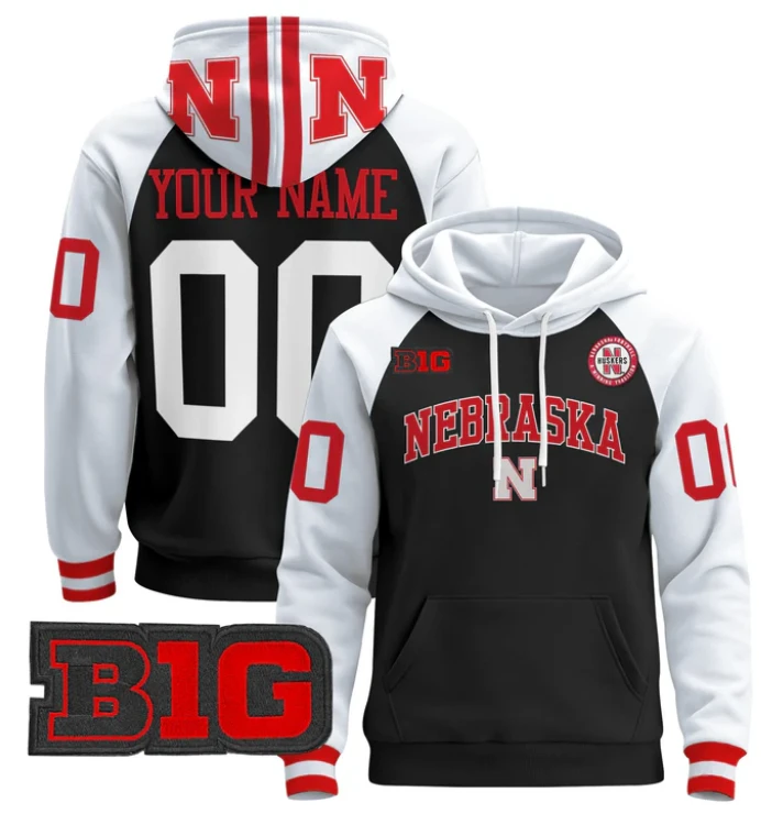 Men's Custom Nebraska Cornhuskers Hoodie Name, Number 2024 Pullover by Hoodie Pullover