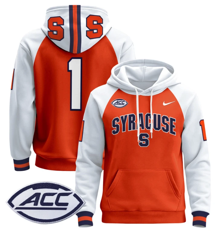 Men's The Team Hoodie #1 Syracuse Orange 2024 Pullover V2 by Hoodie Pullover