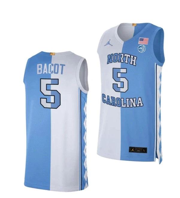 Men's #5 Armando Bacot Jersey North Carolina Tar Heels College Basketball Jerseys Blue White by My store basketball