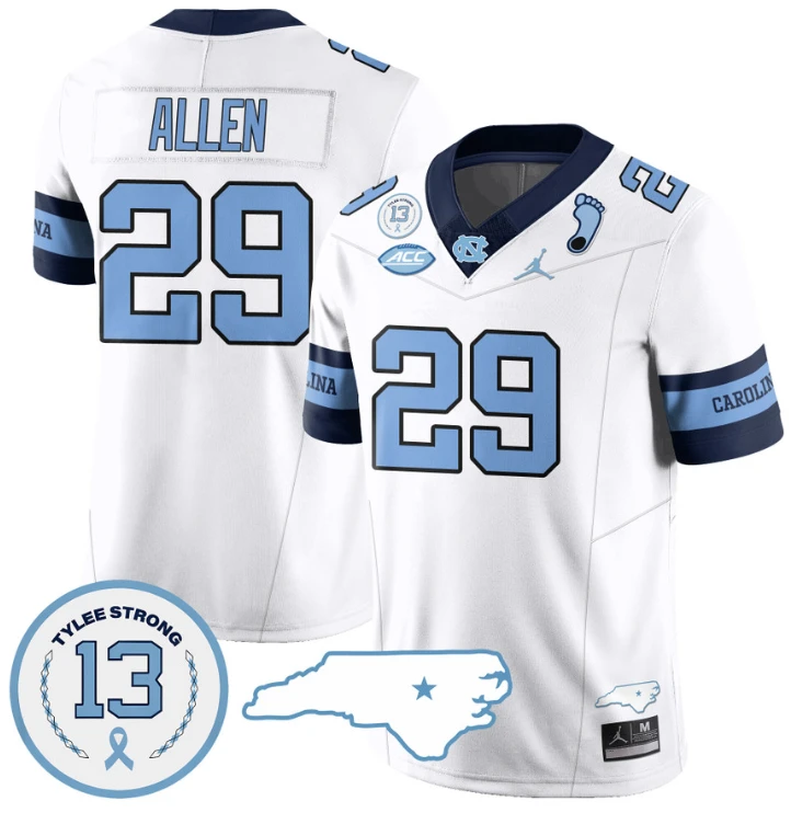 Marcus Allen Jersey #29 North Carolina Tar Heels Vapor College Football Stitched Alternate White by My Store
