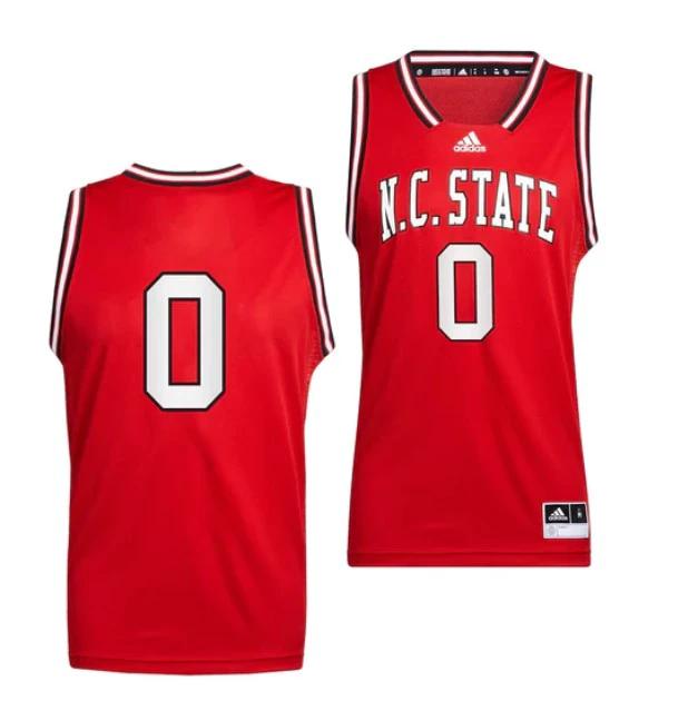 Men's #0 Terquavion Smith Jersey NC State Wolfpack College Basketball Jerseys Red Retro by My store basketball