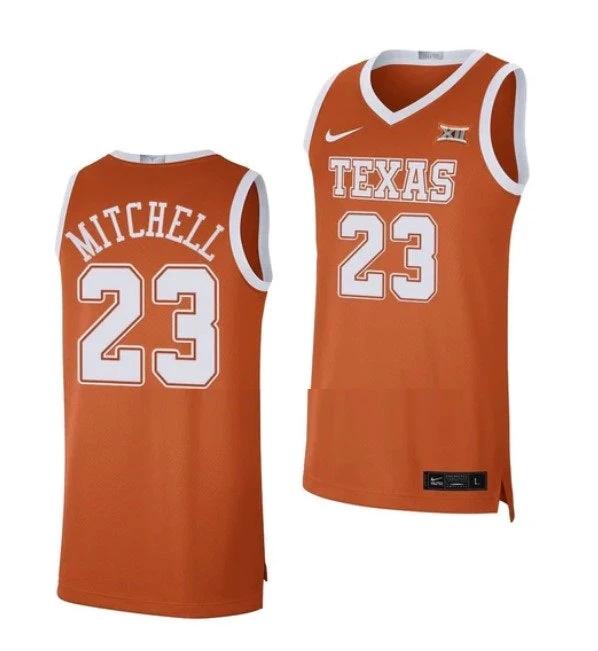 Men's #23 Dillon Mitchell Jersey Texas Longhorns College Basketball Jerseys Orange Limited by My store basketball
