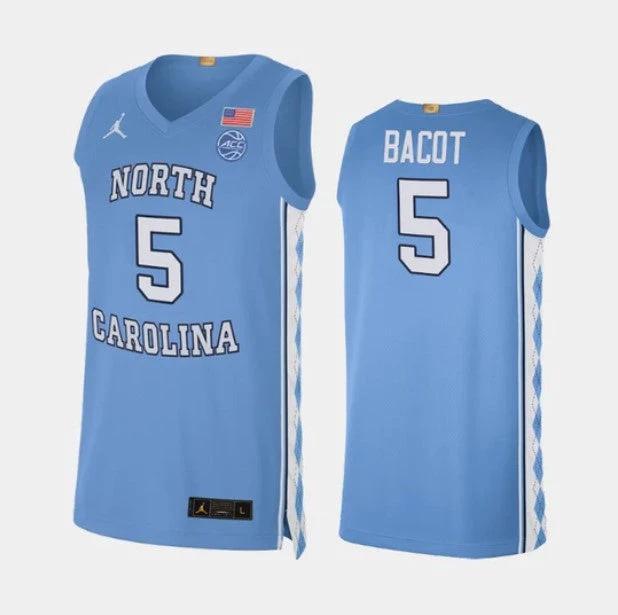 Men's #5 Armando Bacot Jersey North Carolina Tar Heels College Basketball Jerseys Blue by My store basketball