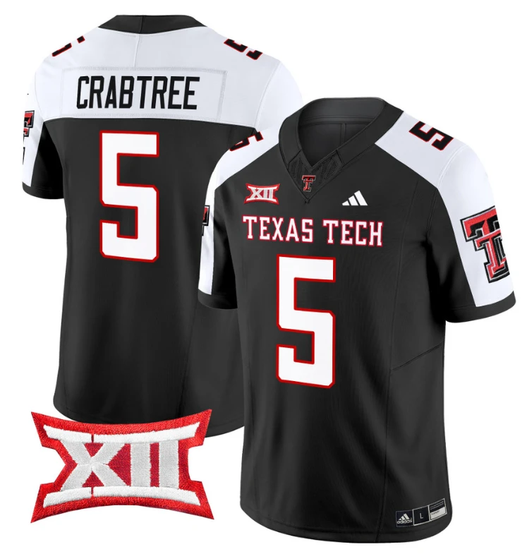 Michael Crabtree Jersey #5 Texas Tech Red Raiders Vapor Limited Football Grey by My Store