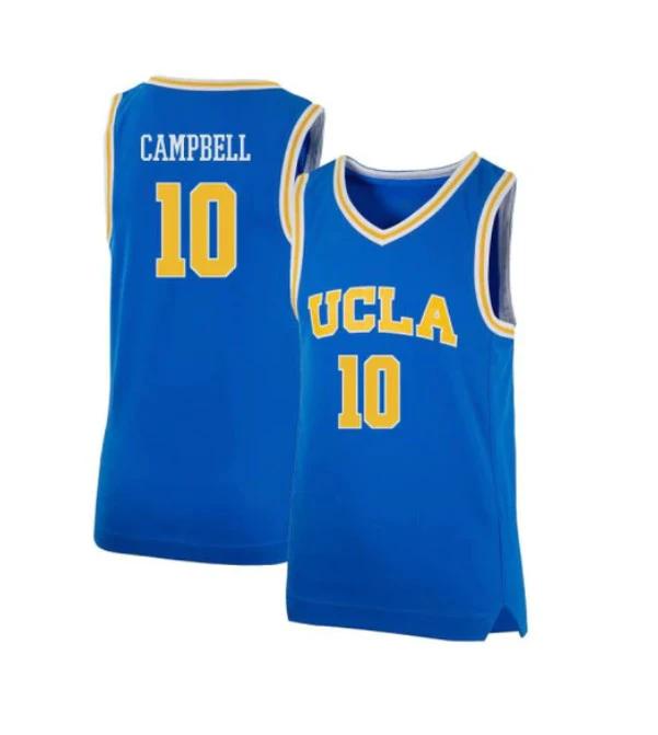 Men's #10 Tyger Campbell Jersey UCLA Bruins College Basketball Jerseys Blue by My store basketball