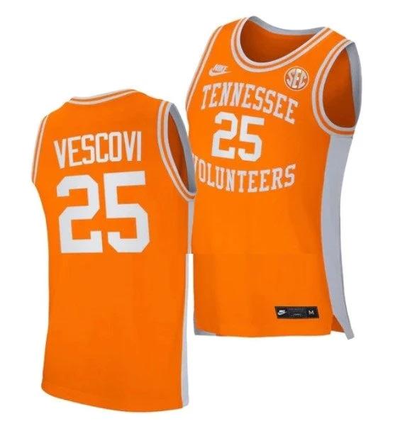 Men's #25 Santiago Vescovi Jersey Tennessee Volunteers College Basketball Jerseys Orange Retro by My store basketball