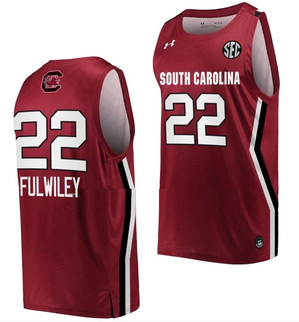 Milaysia Fulwiley Jersey South Carolina Gamecocks College Basketball Wine #22 by My store basketball