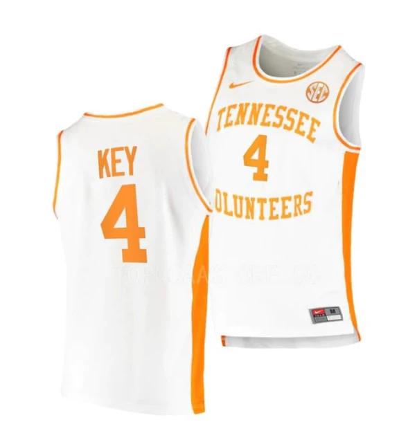 Men's #4 Tyreke Key Jersey Tennessee Volunteers College Basketball Jerseys White by My store basketball