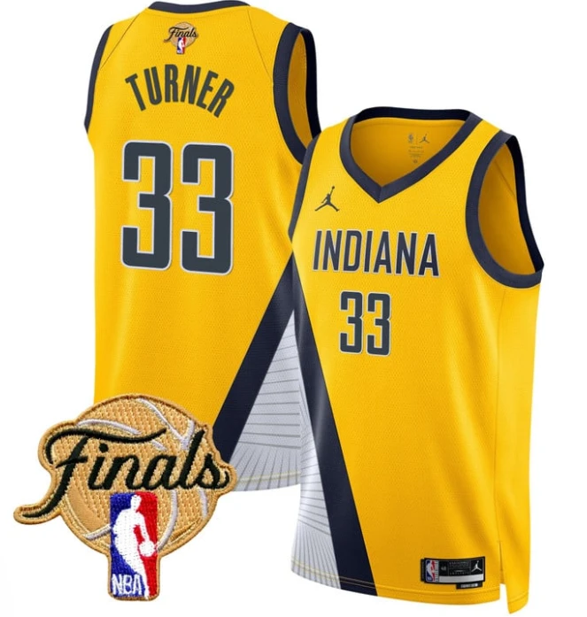 Myles Turner Jersey #33 Indiana Pacers 2025 Finals Swingman Stitched Statement by My store basketball
