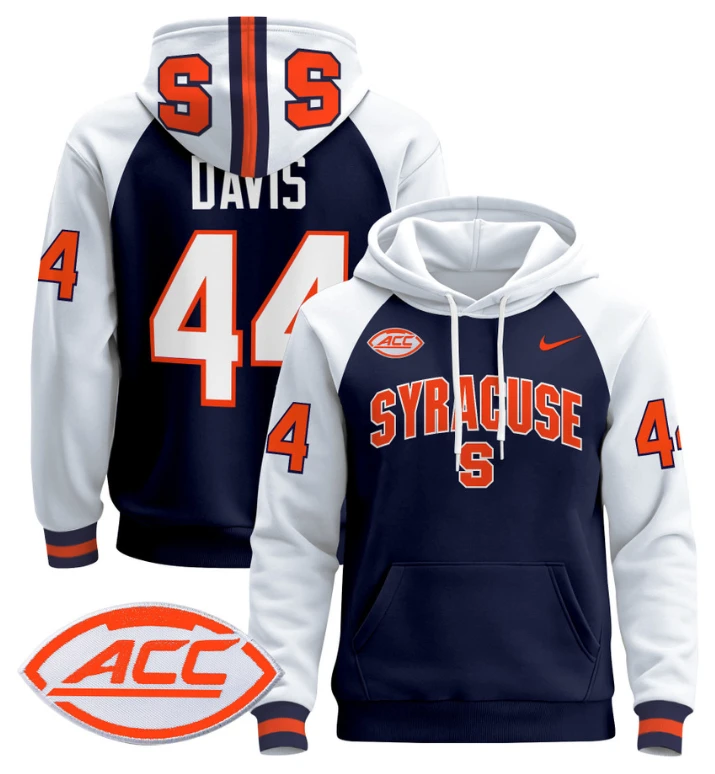 Men's Ernie Davis Hoodie #44 Syracuse Orange 2024 Pullover V2 by Hoodie Pullover