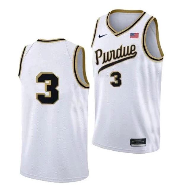 Men's #3 Braden Smith Jersey Purdue Boilermakers College Basketball Jerseys Rick Mount Throwback No Name by My store basketball