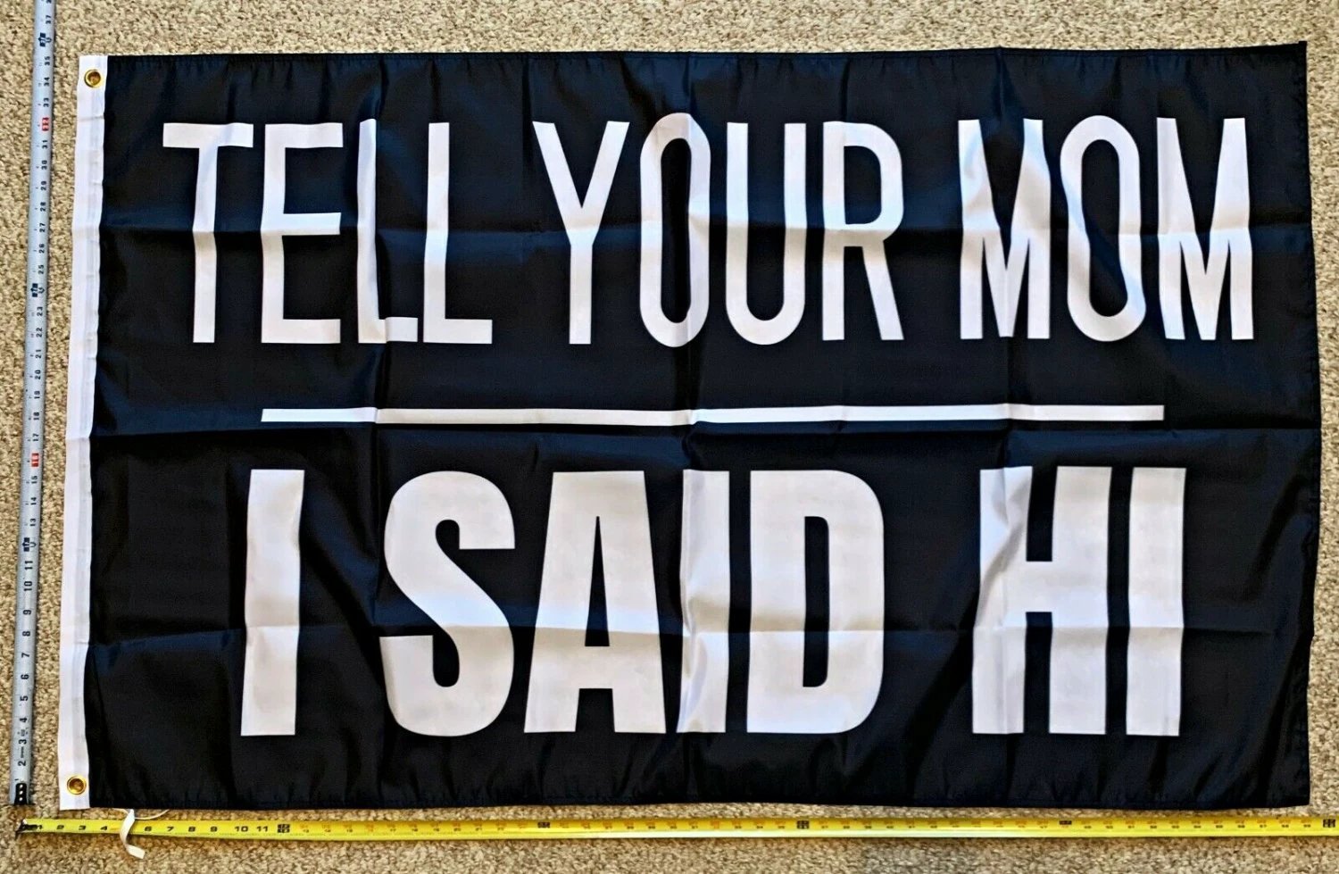 MILF Flag Tell Your Mom I Said Hi Moms Beer Busch Sign Poster 3x5' by flagsjustdoit