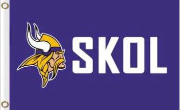 MINNESOTA VIKINGS SKOL Flag 3X5 Ft Polyester Banner USA 90x150cm by flagsjustdoit