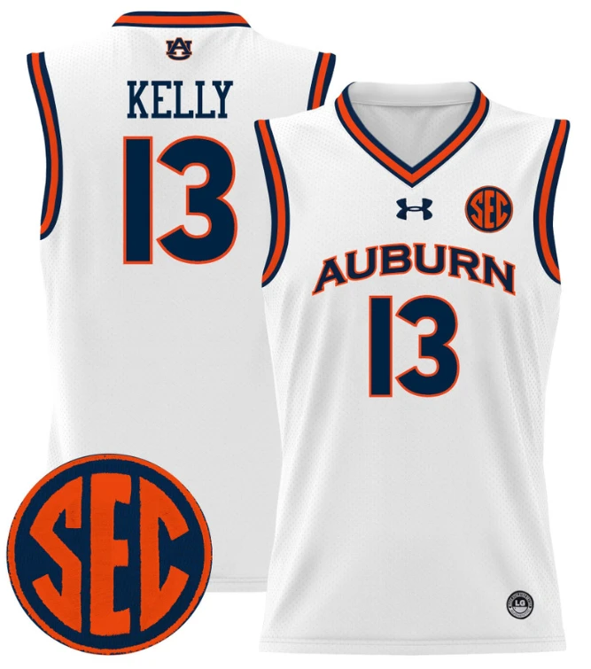 Miles Kelly Jersey #13 Auburn Tigers 2024 Lightweight Basketball White by My store basketball