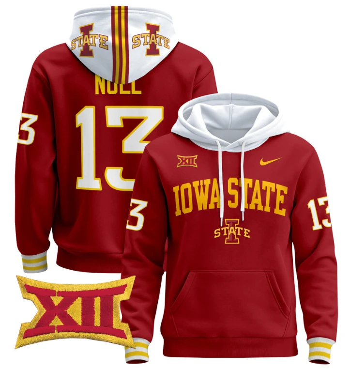Men's Jaylin Noel Hoodie #13 Iowa State Cyclones 2024 Pullover V2 by Hoodie Pullover