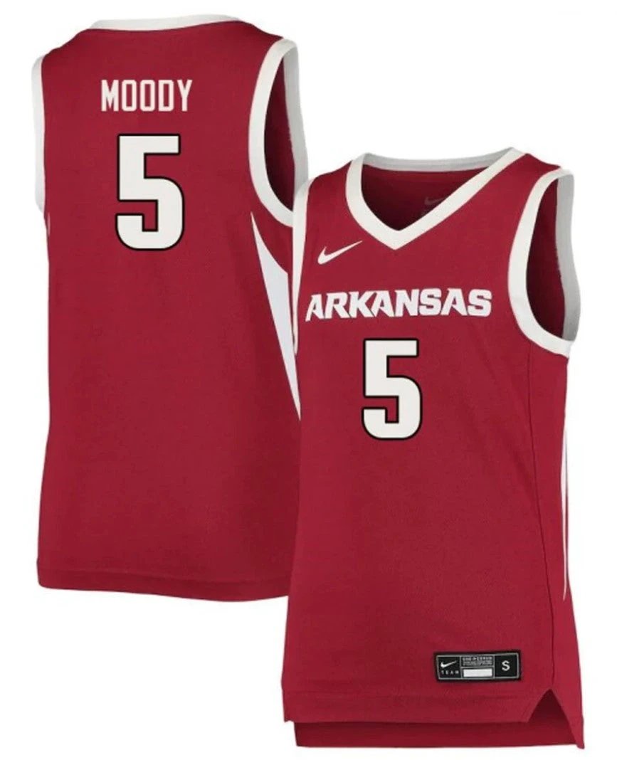 Moses Moody Jersey Arkansas Razorbacks College Basketball 100 Season #5 by My store basketball