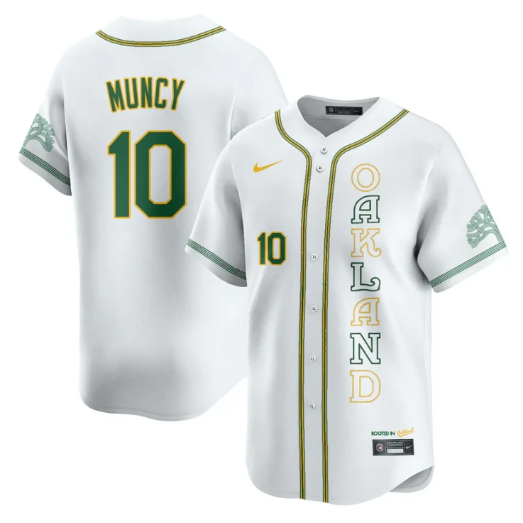Max Muncy Jersey #10 Oakland Athletics City Connect Concept Stitched White by My Store