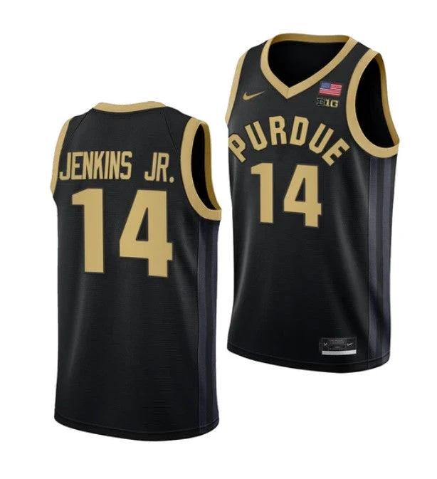 Men's #14 David Jenkins Jr Jersey Purdue Boilermakers College Basketball Jerseys Black by My store basketball