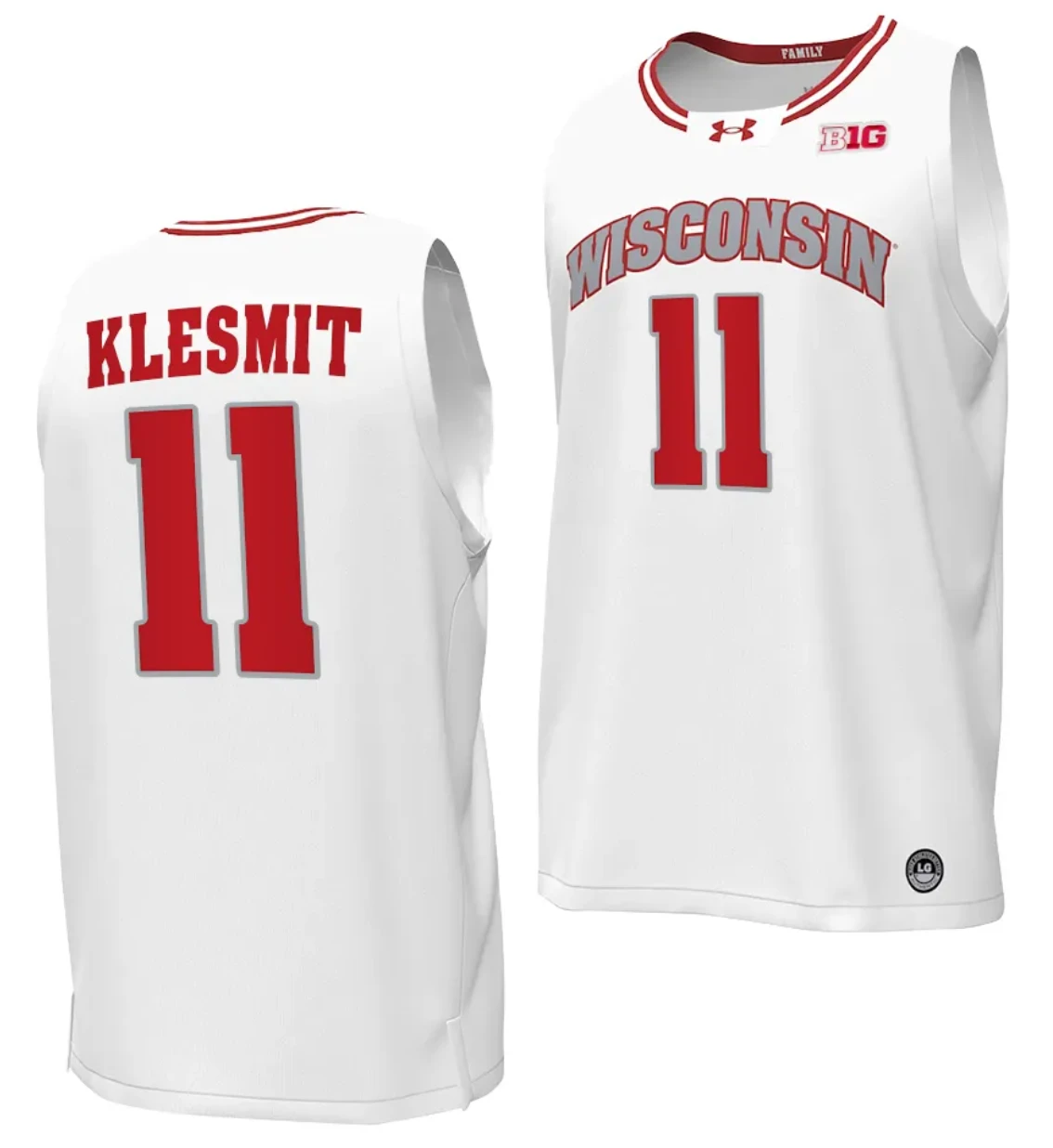 Max Klesmit Jersey #11 Wisconsin Badgers By the Players Basketball 2023-24 White by My store basketball