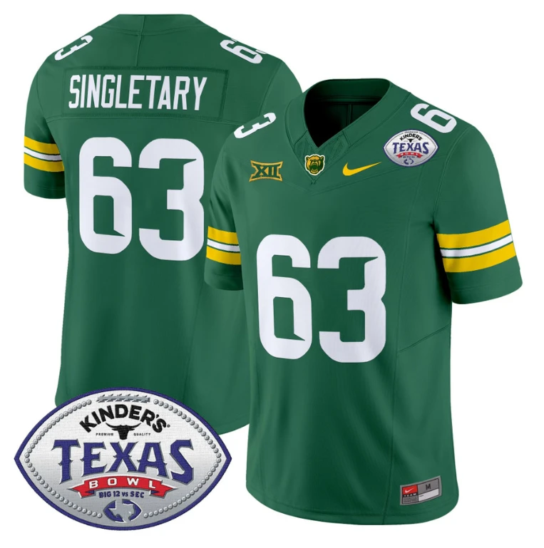 Mike SingletaryJersey #63 Baylor Bears 2024 Texas Bowl Football Green by My Store