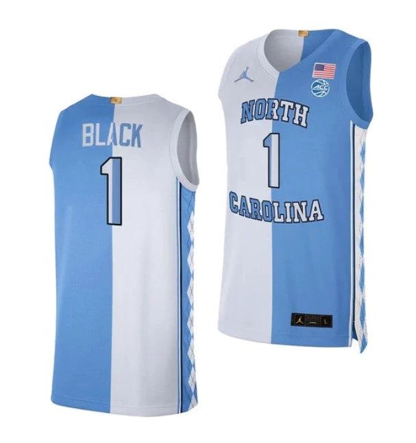 Men's #1 Leaky Black Jersey North Carolina Tar Heels College Basketball Jerseys Blue White by My store basketball