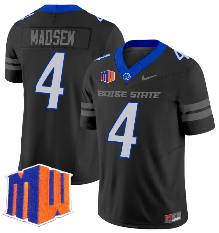 Maddux Madsen Jersey #4 Boise State Broncos Vapor Limited College Football Stitched Black by My Store