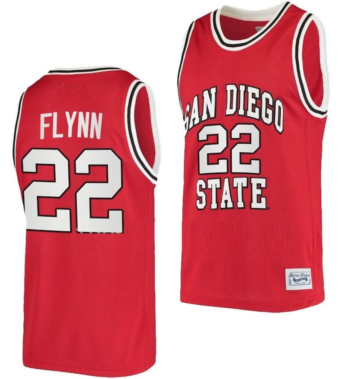Malachi Flynn Jersey San Diego State Aztecs College Basketball Red Retro #22 by My store basketball