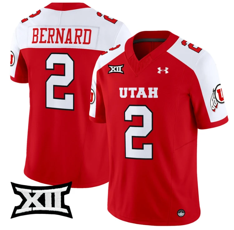 Micah Bernard Jersey #2 Utah Utes Vapor Limited College Football Stitched Red Alternate by My Store