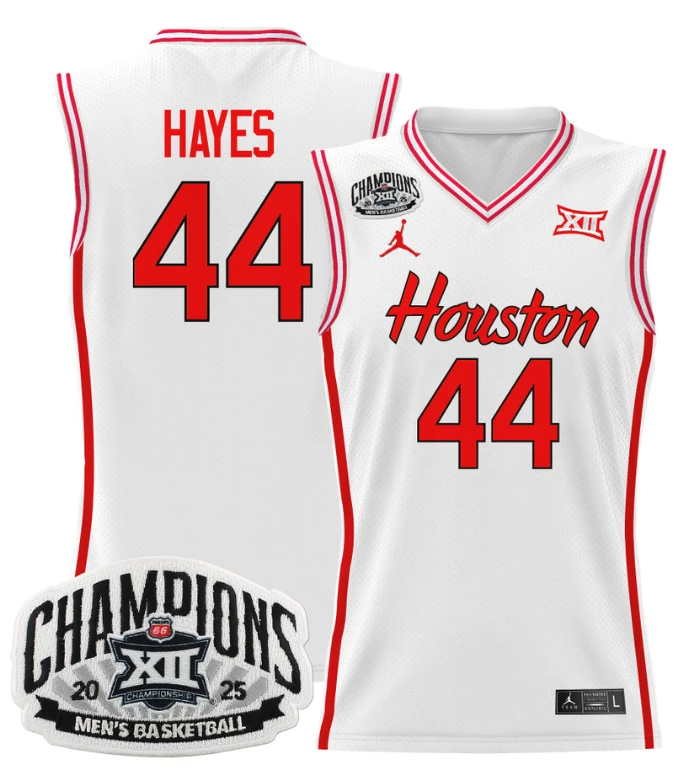 Men Elvin Hayes Jersey #44 Houston Cougar 2025 Big 12 Champions Stitched White by My store basketball