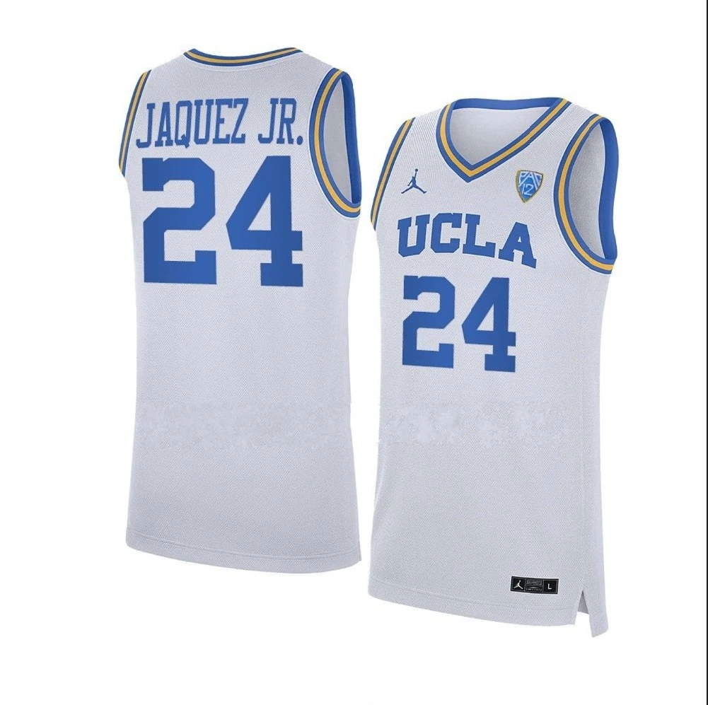 Men's #24 Jaime Jaquez Jr Jersey UCLA Bruins College Basketball Jerseys White by My store basketball